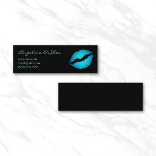 Aqua Blauwe Lippenstift Mini Visitekaartje