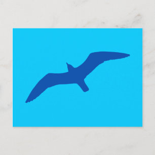 Aqua Blauwe Meeuw Briefkaart