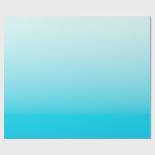 Aqua blauwe ombre achtergrond cadeaupapier (Vlak)
