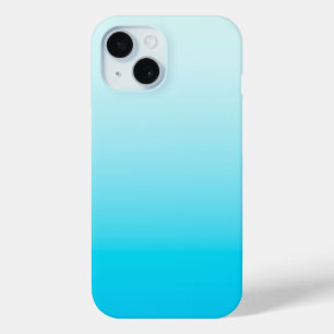 Aqua blauwe ombre achtergrond iPhone 15 case