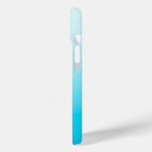 Aqua blauwe ombre achtergrond Case-Mate iPhone case (Achterkant / Links)