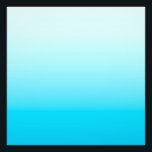 Aqua blauwe ombre achtergrond foto afdruk<br><div class="desc">Blauwe aqua gradient kleuren.</div>