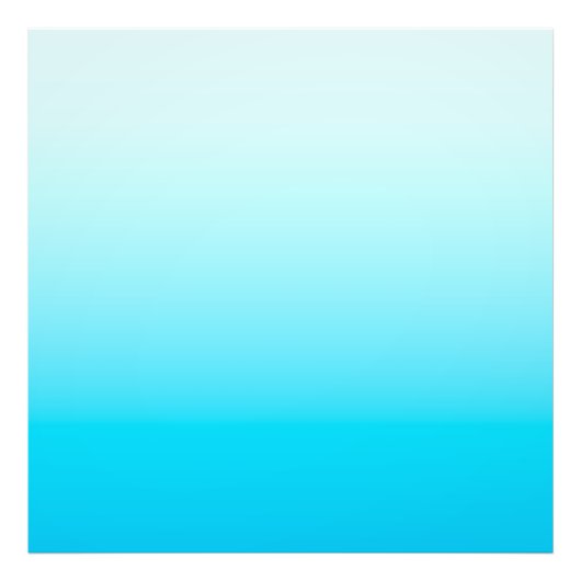 Aqua blauwe ombre achtergrond foto afdruk (Voorkant)