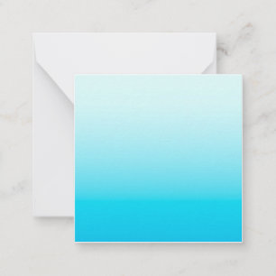 Aqua blauwe ombre achtergrond notitiekaartje