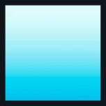 Aqua blauwe ombre achtergrond poster<br><div class="desc">Blauwe aqua gradient kleuren.</div>