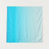 Aqua blauwe ombre achtergrond wandkleed (Voorkant (horizontaal))