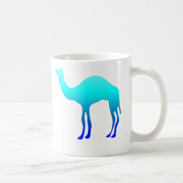 Aqua Blauwe Ombre Kameel Silhouet Koffiemok