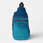 Aqua Blauwe Rimpels Sling Bag (Voorkant)