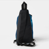 Aqua Blauwe Rimpels Sling Bag (Achterkant)