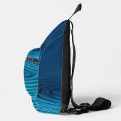 Aqua Blauwe Rimpels Sling Bag (Rechts)