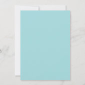 Aqua Blauwe Romantische Lavendel Bruiloft Kaart (Achterkant)
