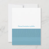 Aqua Blauwe Sla de Datum Op Save The Date (Achterkant)