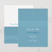 Aqua Blauwe Sla de Datum Op Save The Date (Voorkant / Achterkant)