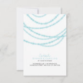 Aqua Blauwe Stijlvolle Fonkelende Lichten Klasse T Kaart (Voorkant)