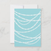 Aqua Blauwe Stijlvolle Fonkelende Lichten Klasse T Kaart (Achterkant)