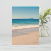 Aqua Blauwe Strand- en Zeezicht Kaart (Staand voorkant)