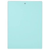 Aqua Blauwe Teal Moderne Script Meisjesachtige Mon Klembord (Achterkant)