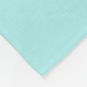 Aqua Blauwe Teal Zilveren Glitter Monogram  Fleece Deken (Hoek)