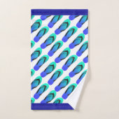 Aqua + Blauwe Teenslippers Bad Handdoek (Handdoek)