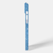 Aqua Blauwe Tropische Palmboom Glans  Case-Mate iPhone Case (Achterkant / Links)