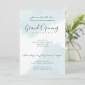 AQUA BLAUWE WATERKWAST OPENINGSCEREMONIE KAART (Staand voorkant)