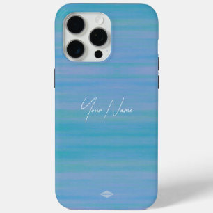 Aqua Blauwe Waterverf Look Mobiele Telefoon Hoes