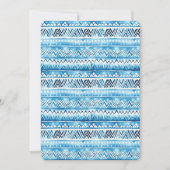 Aqua Blauwe Witte Stam Strepen 16e Verjaardag Kaart (Voorkant)