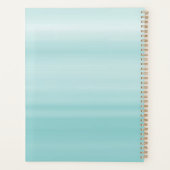 Aqua Blauwe Witte Strand Zeester Planner (Achterkant)