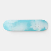 Aqua blauwe wolken persoonlijk skateboard (Horizontaal)