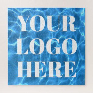Aqua Blauwe Zwembad Foto voor je Logo Legpuzzel