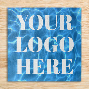 Aqua Blauwe Zwembad Foto voor je Logo Legpuzzel