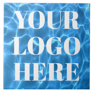 Aqua Blauwe Zwembad Foto voor je Logo Tegeltje