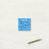 Aqua Blauwe Zwembad Post-it® Notes (Op bureau)