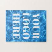 Aqua Blauwe Zwembad Verticale Foto Uw Logo Legpuzzel (Horizontaal)