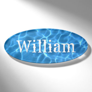 Aqua Blauwe Zwembad Water Foto Naambadge