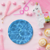 Aqua Blauwe Zwembad Water Foto Papieren Bordje (Feest)