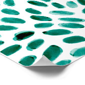 Aqua Blauwgroen Abstract Pattern Trendy Poster (Hoek)