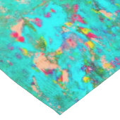 Aqua blauwgroen abstract schilderij in de oceaan tafelkleed (Gekanteld)