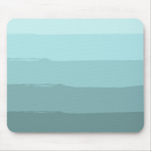 Aqua Blauwgroen Abstracte strepen Muismat