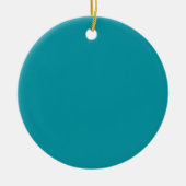 Aqua Blauwgroen achtergrond op Ornament (Voorkant)