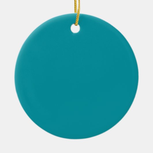 Aqua Blauwgroen achtergrond op Ornament (Voorkant)