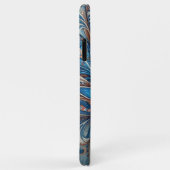 Aqua Blauwgroen Azure Blue Beige Paisley Art Patte Case-Mate iPhone Case (Achterkant/rechts)