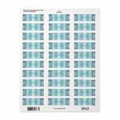 Aqua Blauwgroen blauw en Silver Diamond Bling Invi Etiket (Full Sheet)