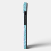 Aqua Blauwgroen blauw glitter en Sparkle Monogram Case-Mate iPhone Case (Achterkant / Links)