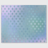 Aqua Blauwgroen Blauw Pastel Ombre Paarse Crystals Cadeaupapier (Vlak)