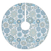  Aqua Blauwgroen blauw ventilator sneeuwvlokken pa Kerstboom Rok (Voorkant)