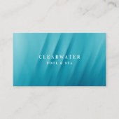 Aqua Blauwgroen blauw waterrimpel & spa Visitekaartje (Voorkant)