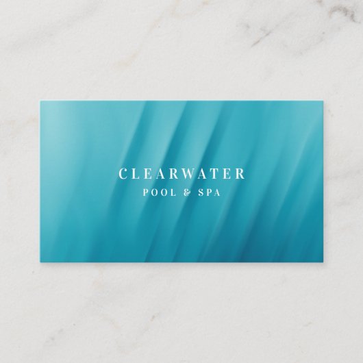 Aqua Blauwgroen blauw waterrimpel & spa Visitekaartje (Voorkant)