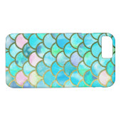 Aqua Blauwgroen blauw Waterverf Zeemeerminnen Case-Mate iPhone Case (Achterkant (Horizontaal))