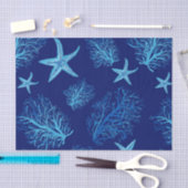 Aqua-blauwgroen blauw zetmeel-koraal tissuepapier (Craft)